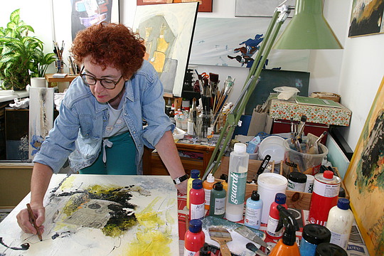 IJK in her studio